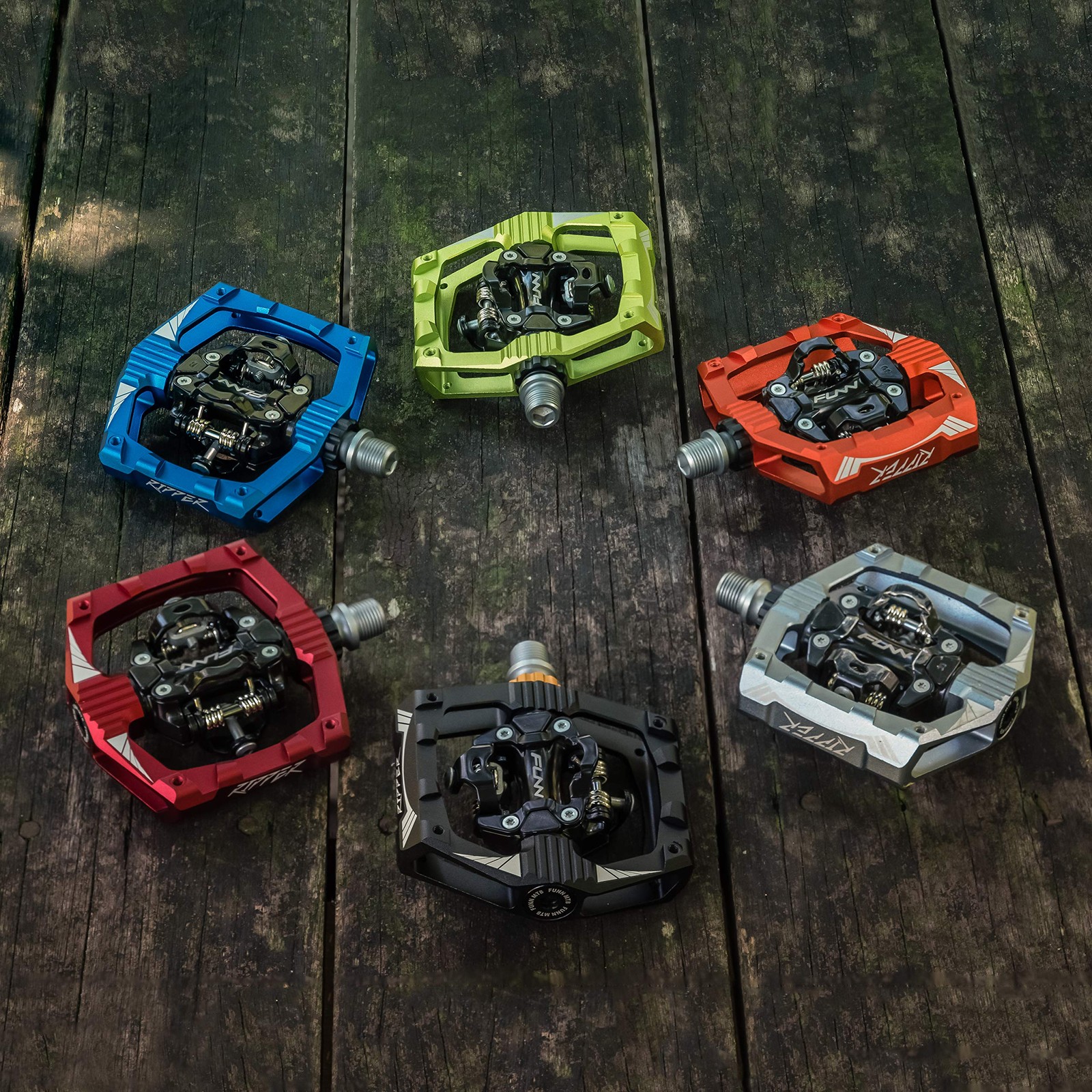 Funn Ripper Mountain Bike Clipless Pedals Rocker Clip/Spring-Loaded Clip-In