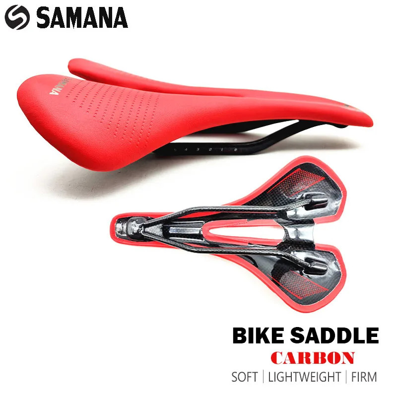 Carbon Saddle Road MTB Bicycle Saddle for Man Trail Comfort Races Seat 270*168mm