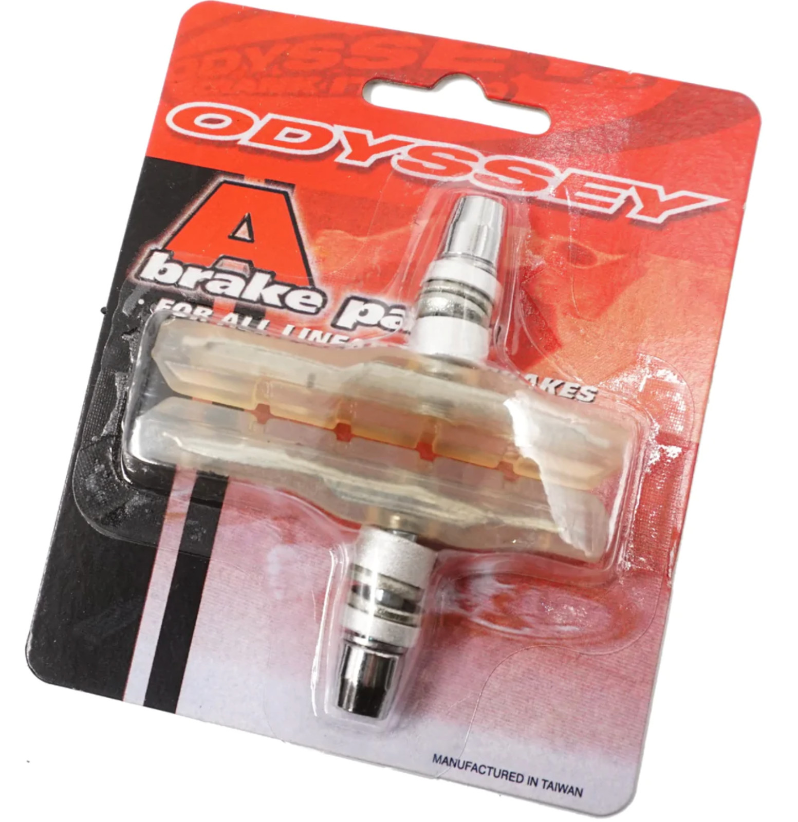 Odyssey A-Brake Clear BMX Bicycle Brake Pads / Shoes Threaded Posts Soft