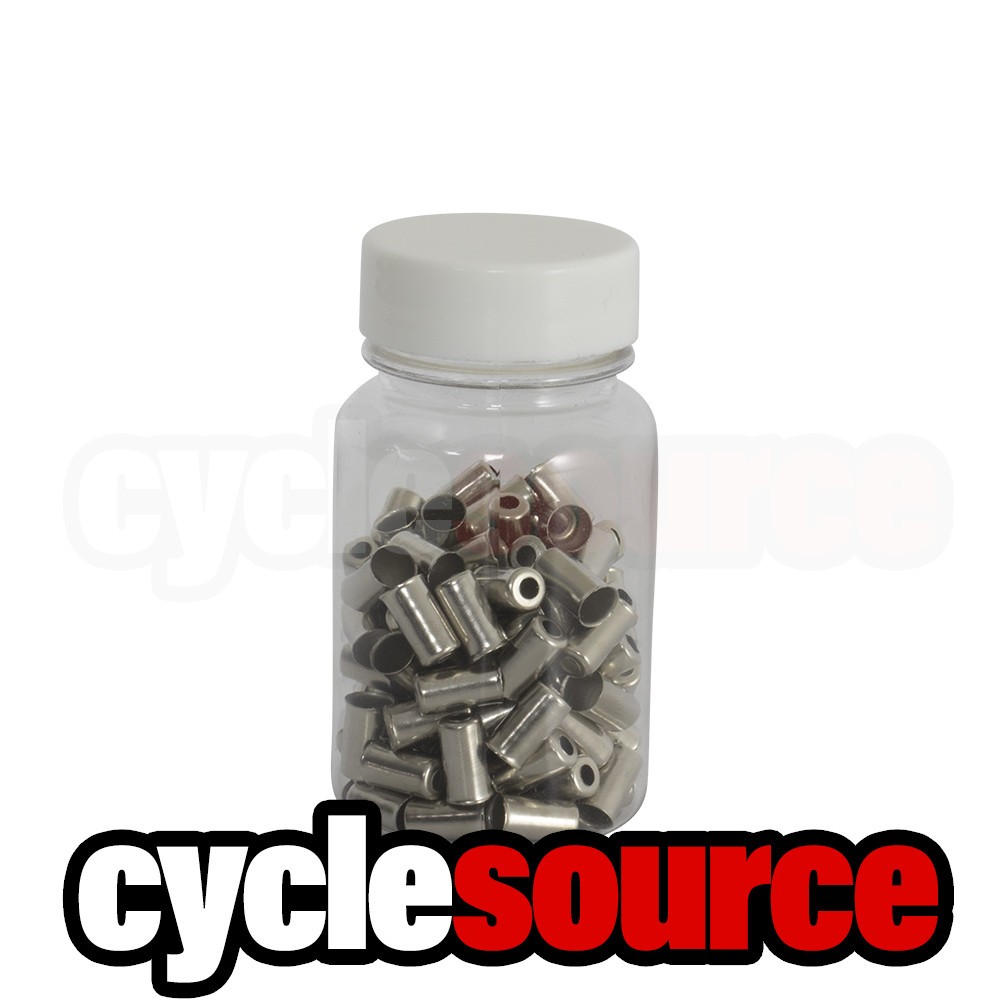 ENIX Bike Bicycle Brake Cable Housing Ferrule 5mm Chrome 100PC/PACK