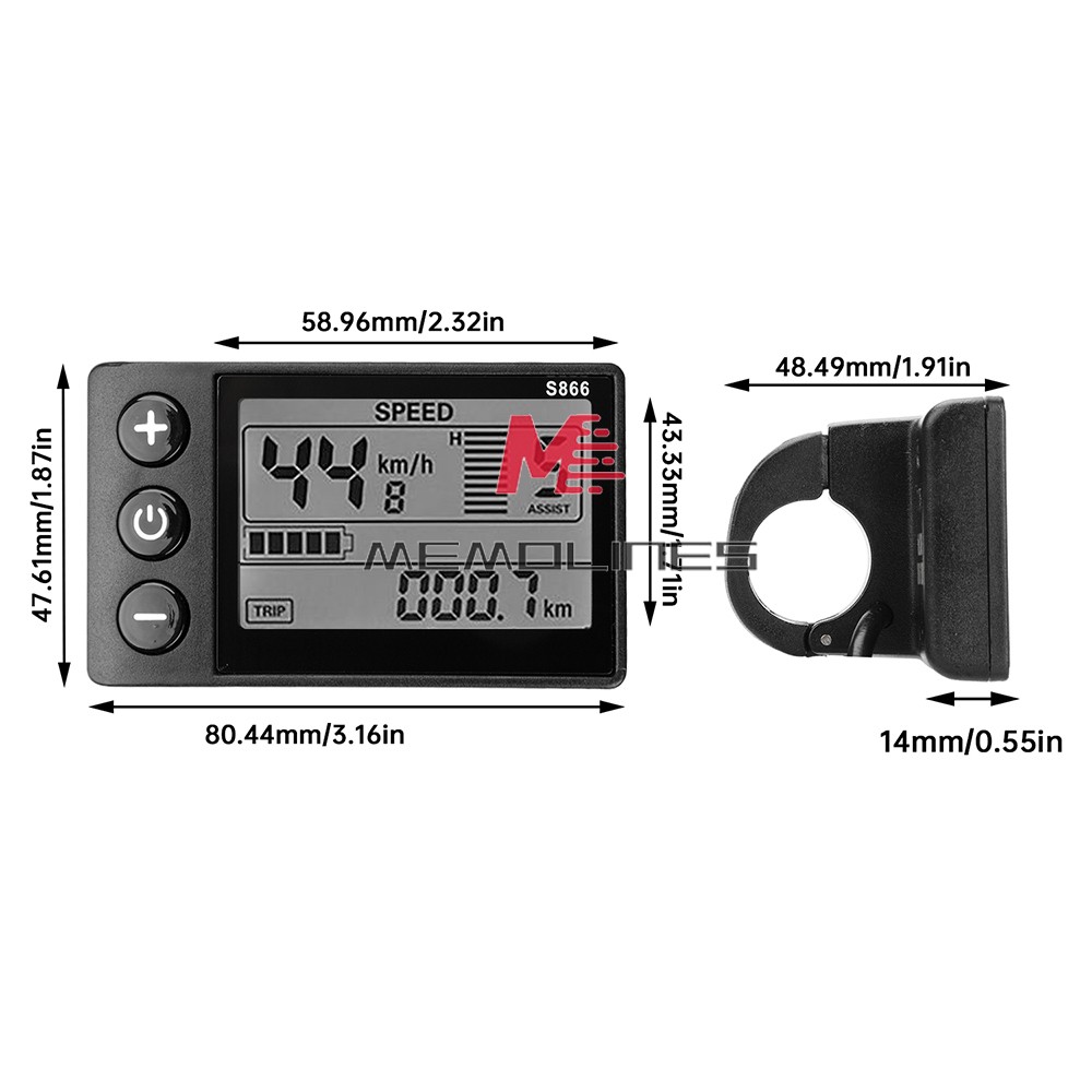 36V48V64V 30A Sine Wave Brushless Motor Controller 750-1500W Driver S866 LCD