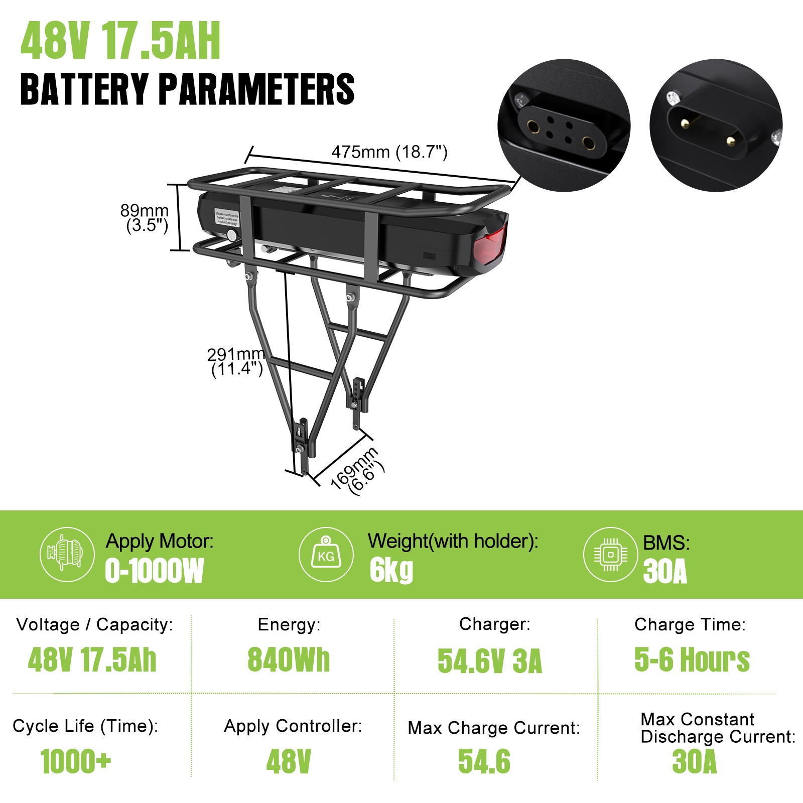 48V1000W Rear Hub Motor Kits Disc Brake Wheel E-bike Conversion Kit 26” 27.5”