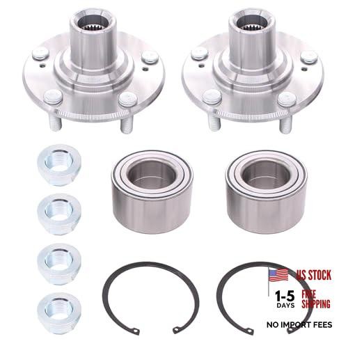 Pair Front Wheel Hub & Bearing Set for Honda Civic 1.8L 1.3L L4 2006-2011