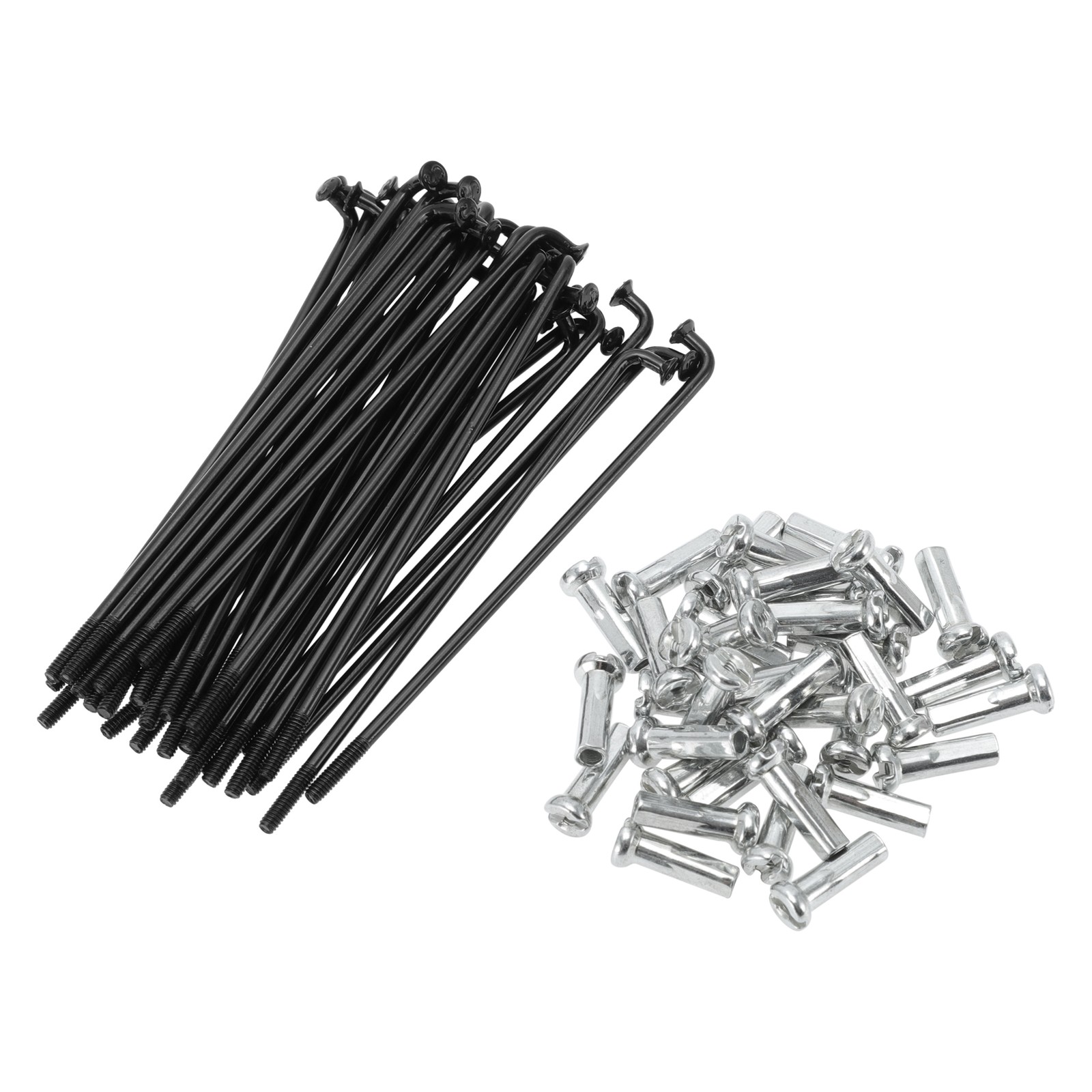 14G 78mm Length Bicycle Spokes Nipple Carbon Steel Black Universal