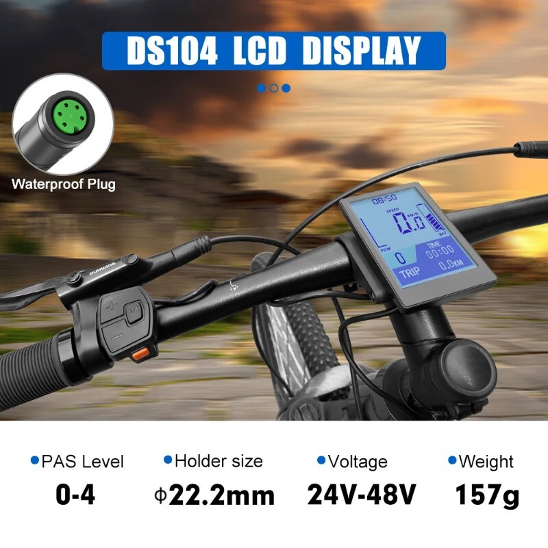 E-bike Intelligent LCD Screen Waterproof 5 Pin LED Display for Mid Drive Motor