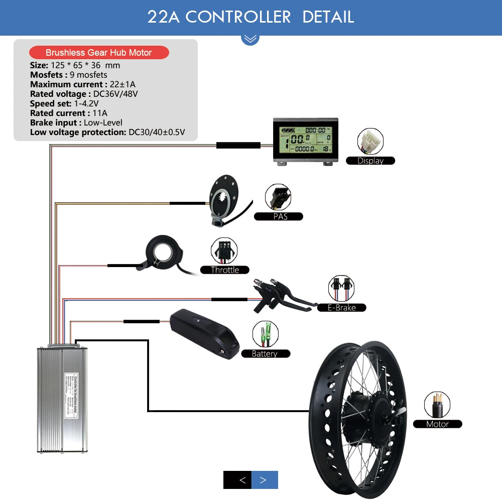 Snow E-bike Conversion Kit 36V 48V 500W Rear Cassette Hub Motor Wheel 20/26er