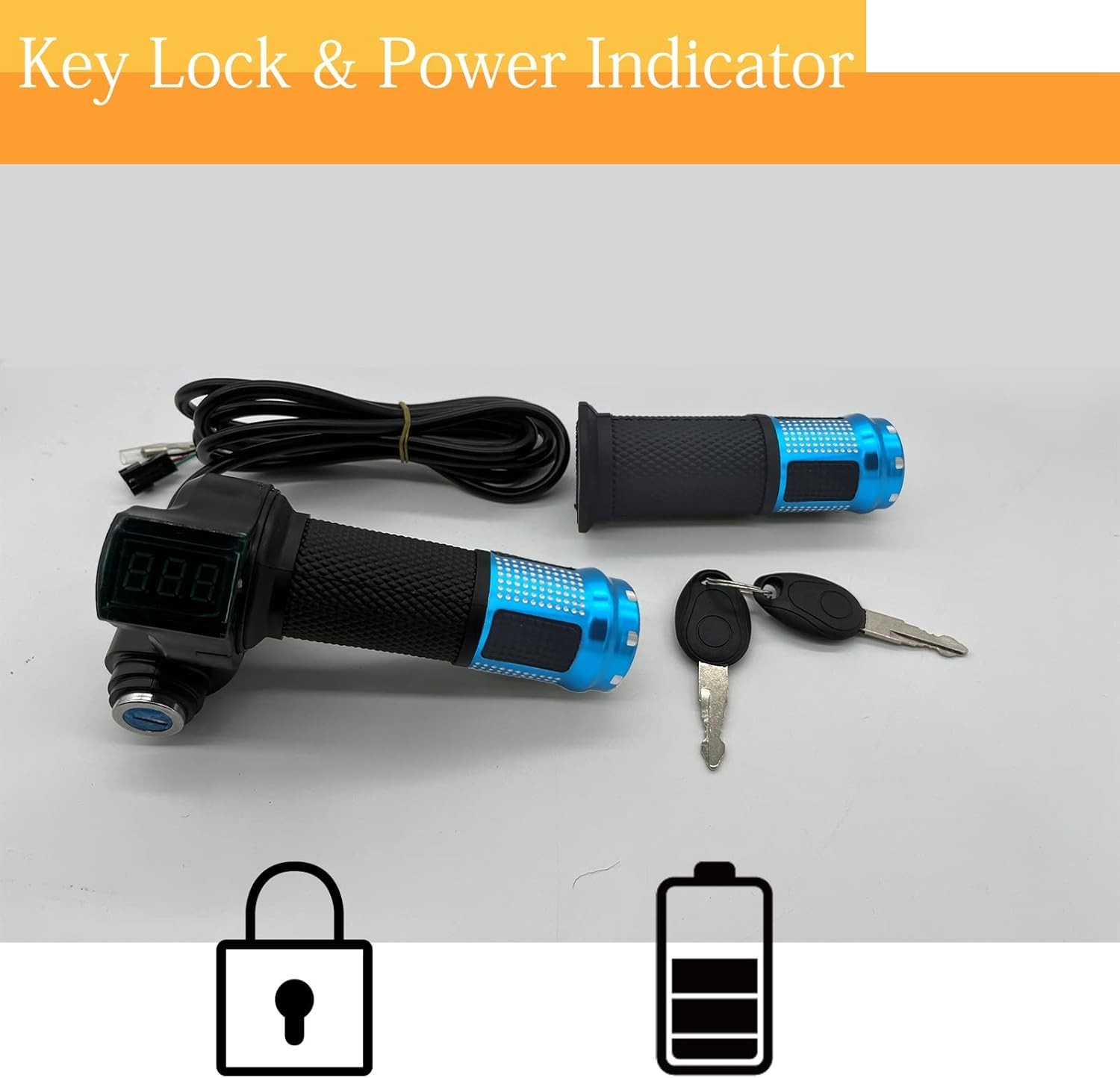 1 Pair EBike Throttle Grip, Universal Electric Bicycle Scooter Twist Handleba…