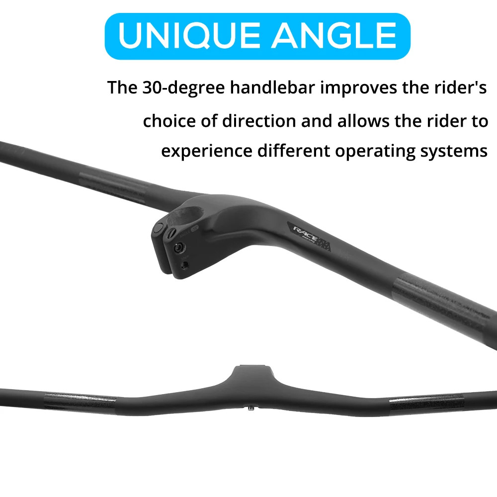 -30 Degree Full Carbon MTB Integrated Cockpit Internal Cable Bicycle Handlebar