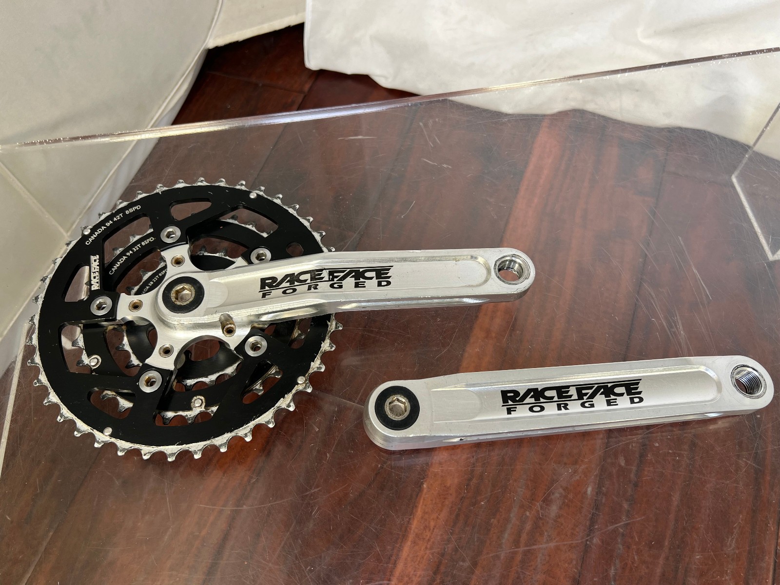 Vintage Race Face Forged Triple Crankset 42/32/22 175mm 5-Arm 8 Speed Retro MTB
