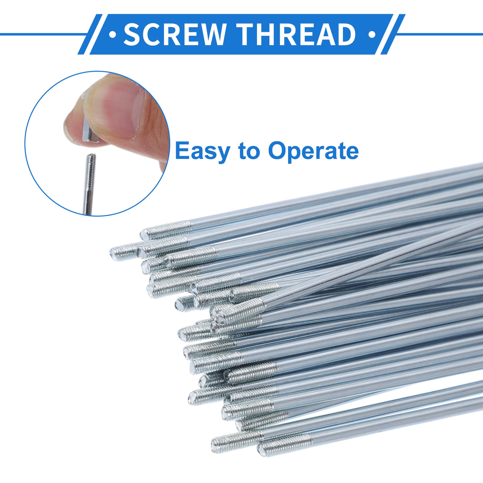 1 Set 12G 257mm Length Bicycle Spokes Nipple Carbon Steel Galvanized Universal