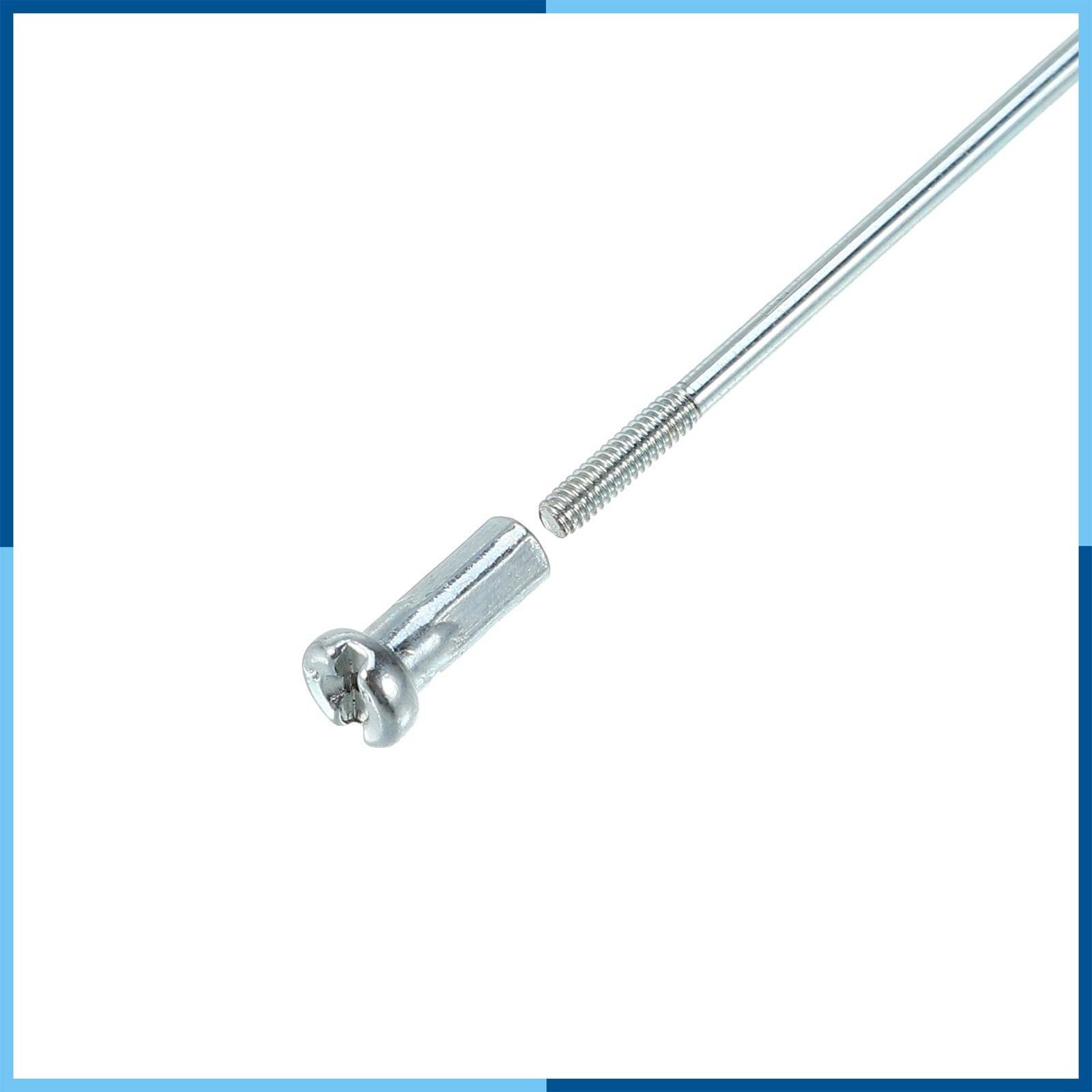 36 Pcs 14G J Bend 260mm x 2mm Bike Bicycle Spokes with Nipples Steel Silver Tone