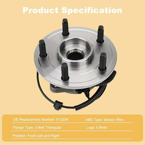 Pair 2 Front Wheel Bearing and Hub Assembly for 2006-2010 Jeep Grand 513234