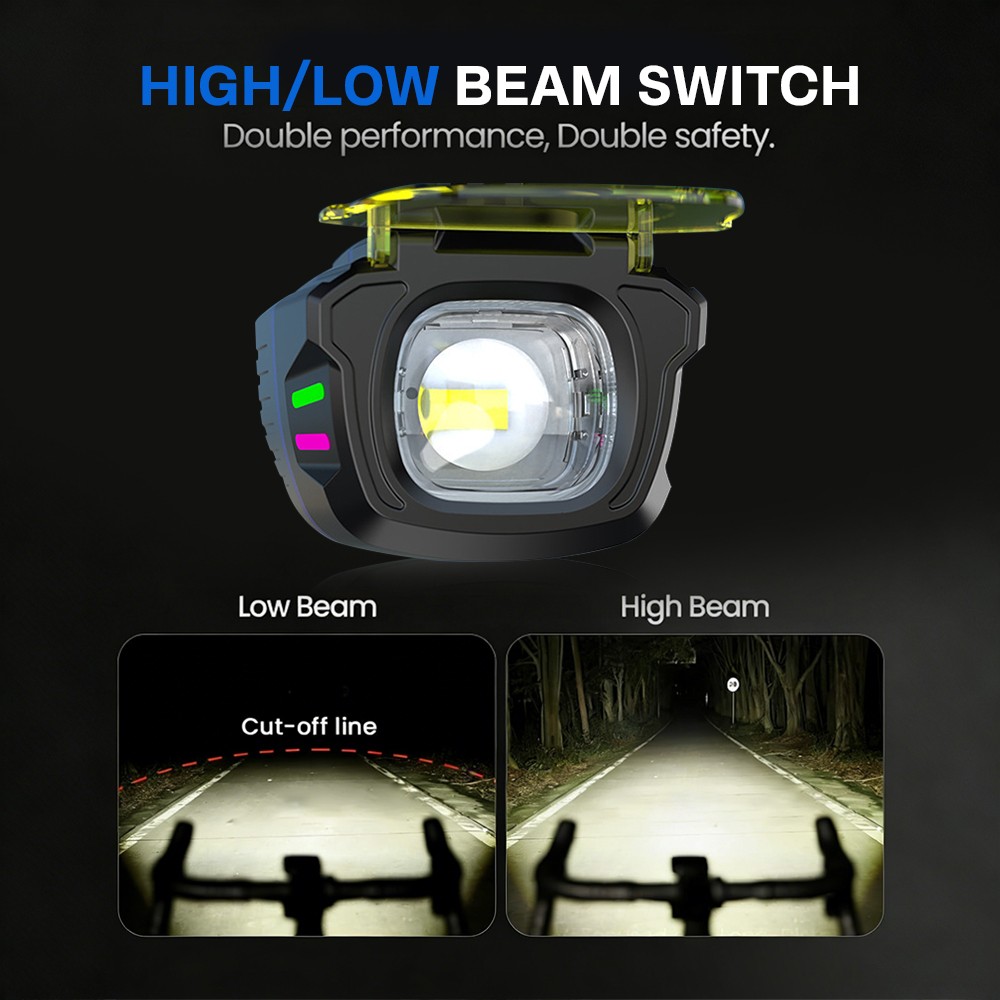 1100LM Wireless Bicycle Front Headlight with Remote Control-USB Rechargeable LED