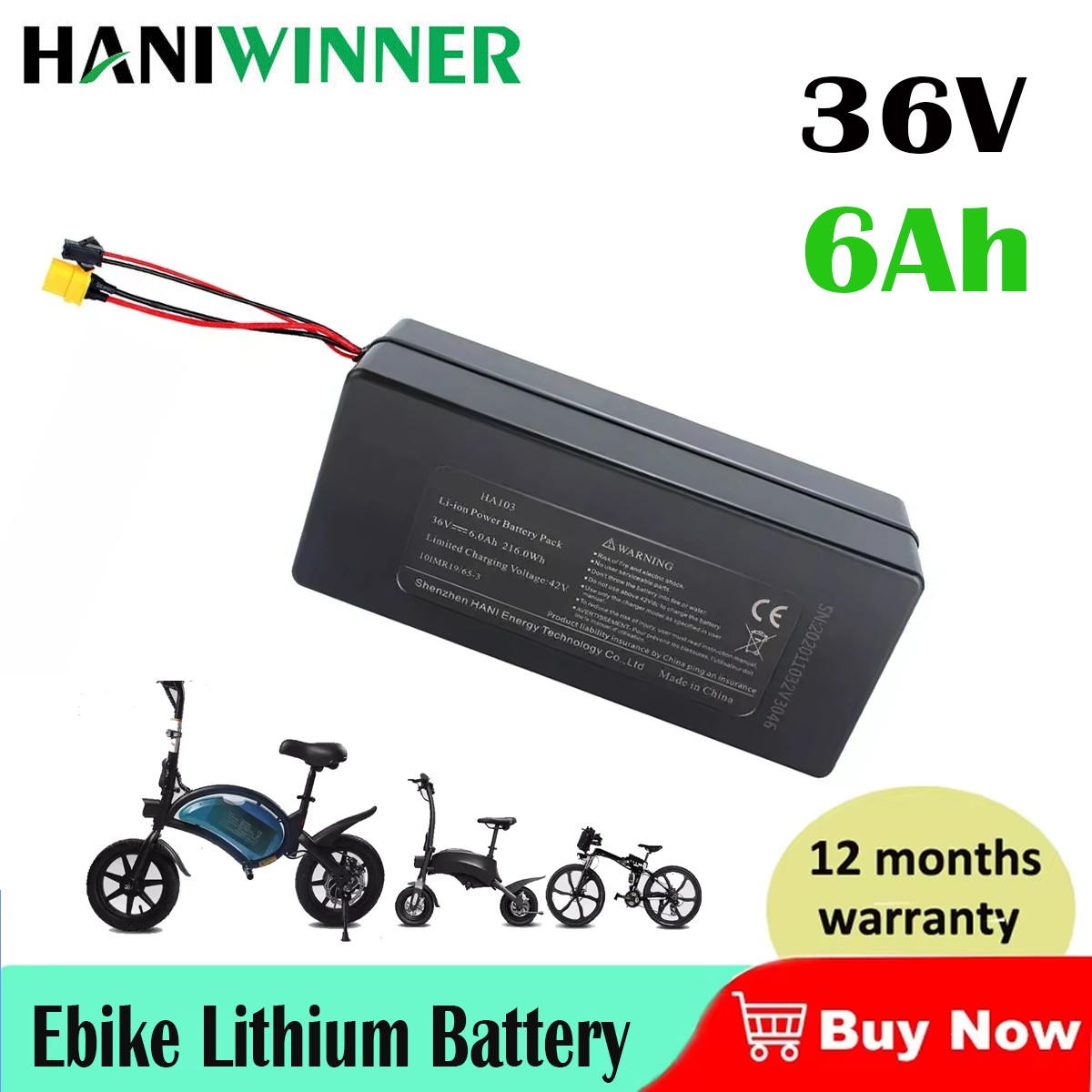 E Bike 36V 6AH Lithium Battery For Jetson Bolt Pro Folding Electric Bicycle Bike