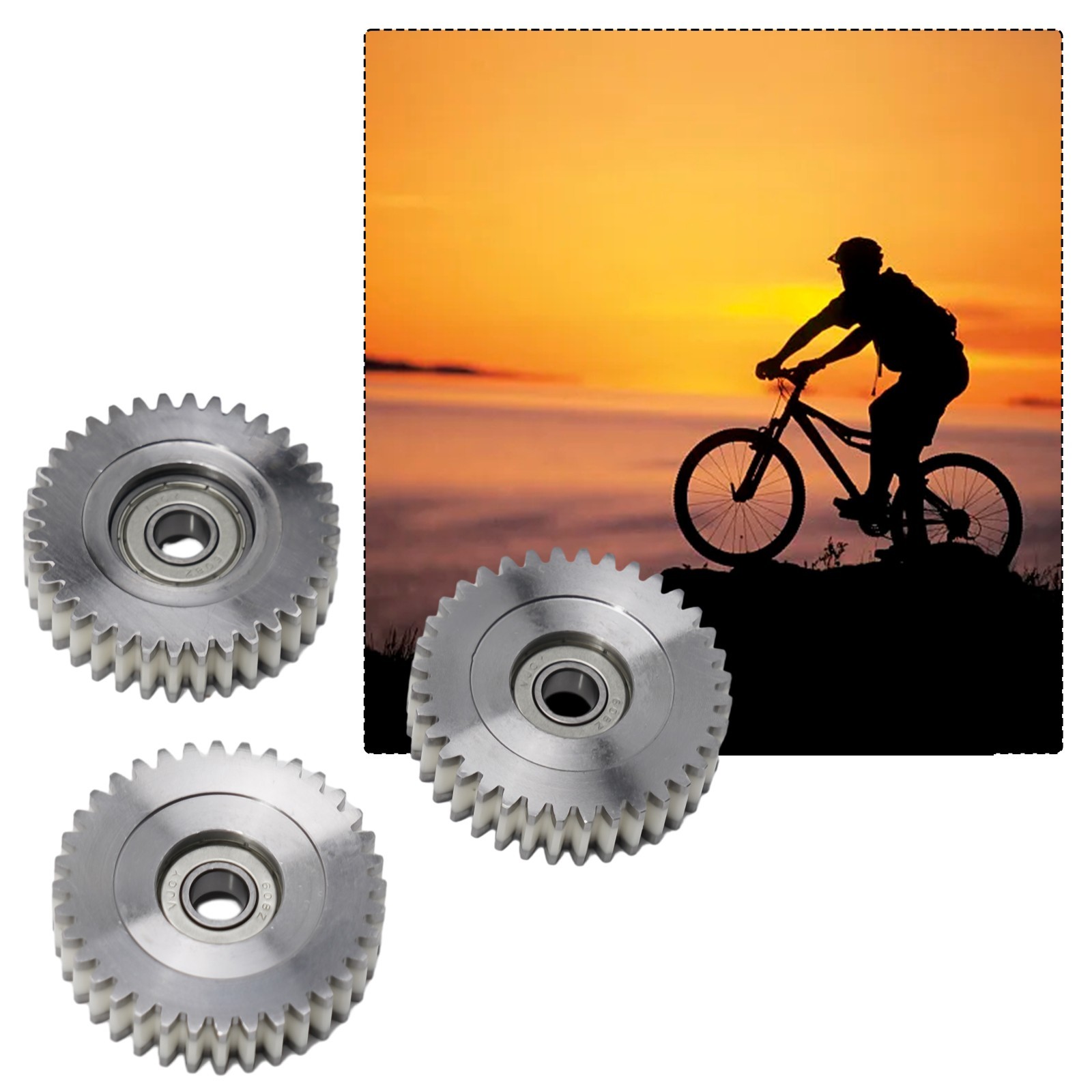 Noise Reduction 36T Gear for Bafang 250W/500W High quality Nylon+Steel Material