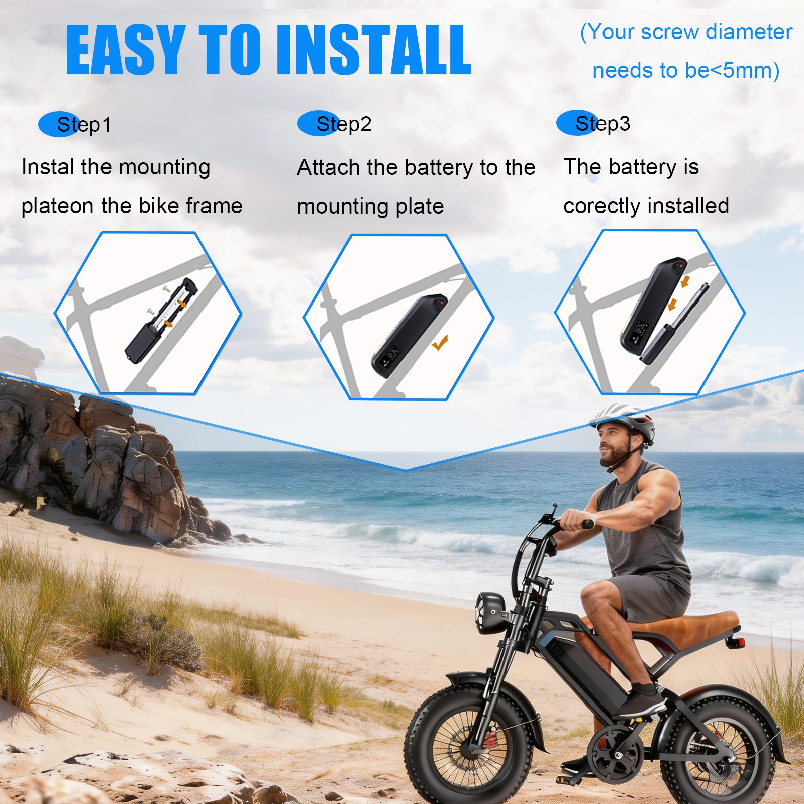 48 18.2Ah E-Bike Battery For DYU LB02 Lite Bikes Electric replacement Battery