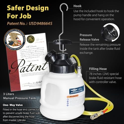 FIRSTINFO A1163HK3 Hydraulic Brake and Clutch Pressure Bleeder + 11pcs Adapters