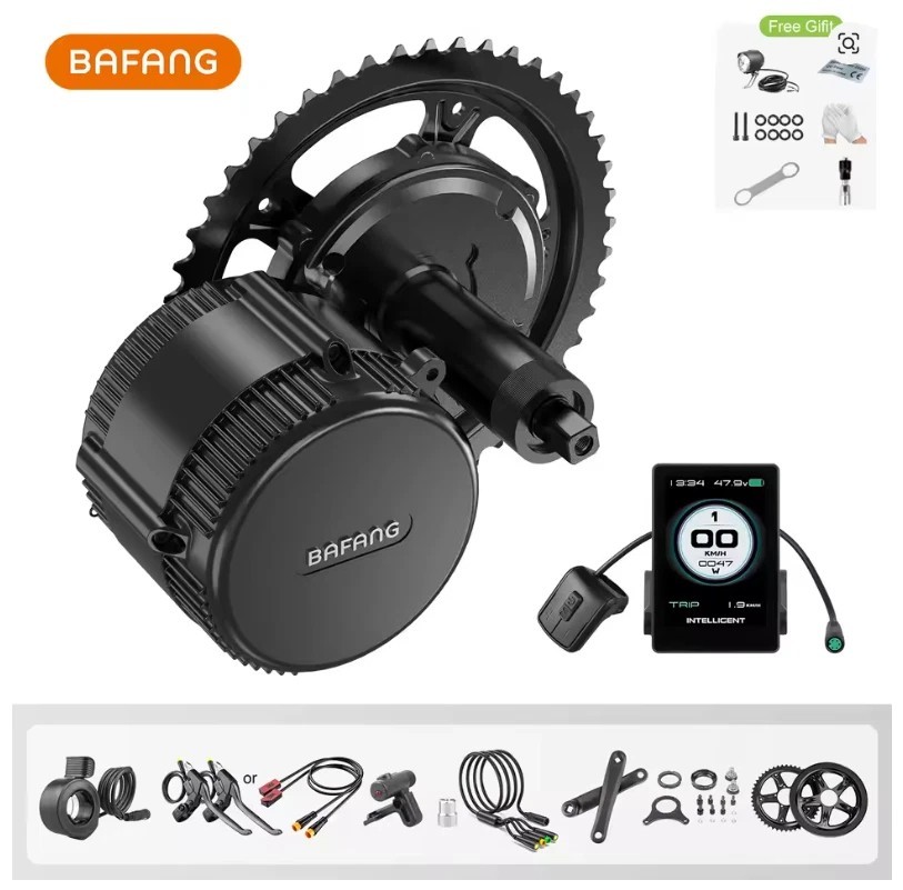 Bafang Mid Drive Motor BBS01 BBS02 UART 36V-48V 250W-750W Conversion Kits BB68mm