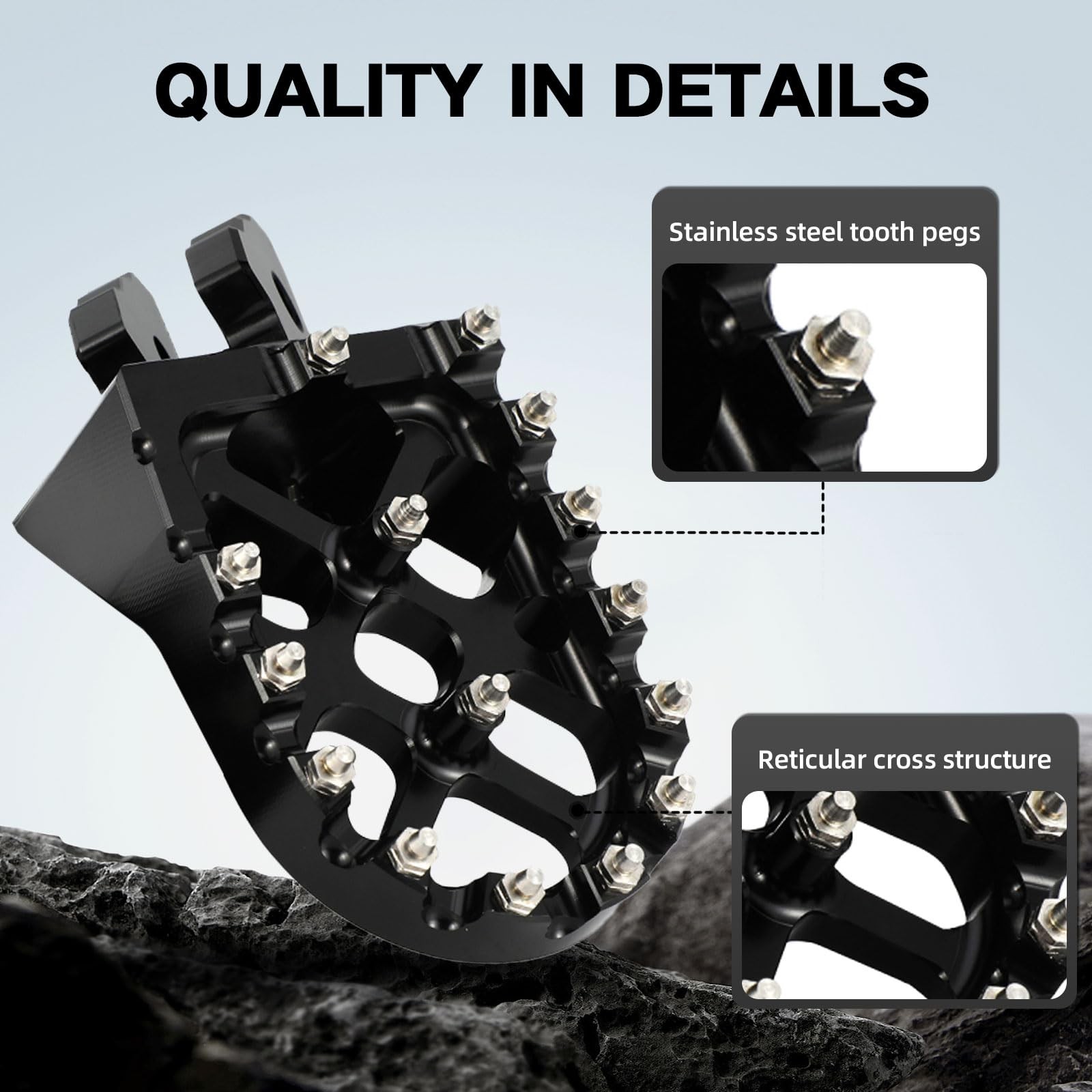 Black CNC Aluminum Dirt Bike Foot Pegs Footrests For Talaria X3/MX3/MX4/MX5