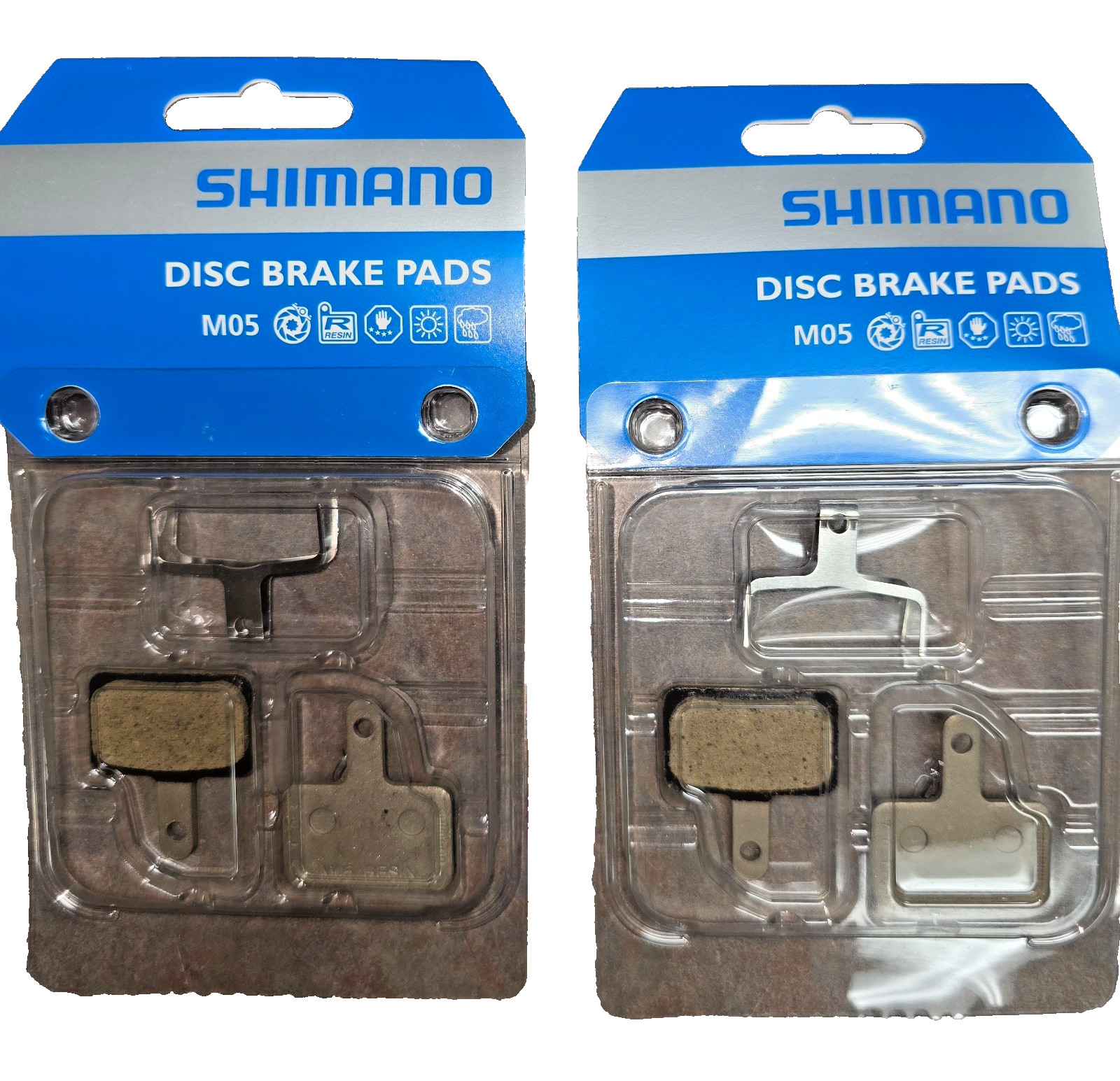 2 Pair Shimano M05 Resin Disc Brake Pads BR-M515 M525 C601 w Springs New