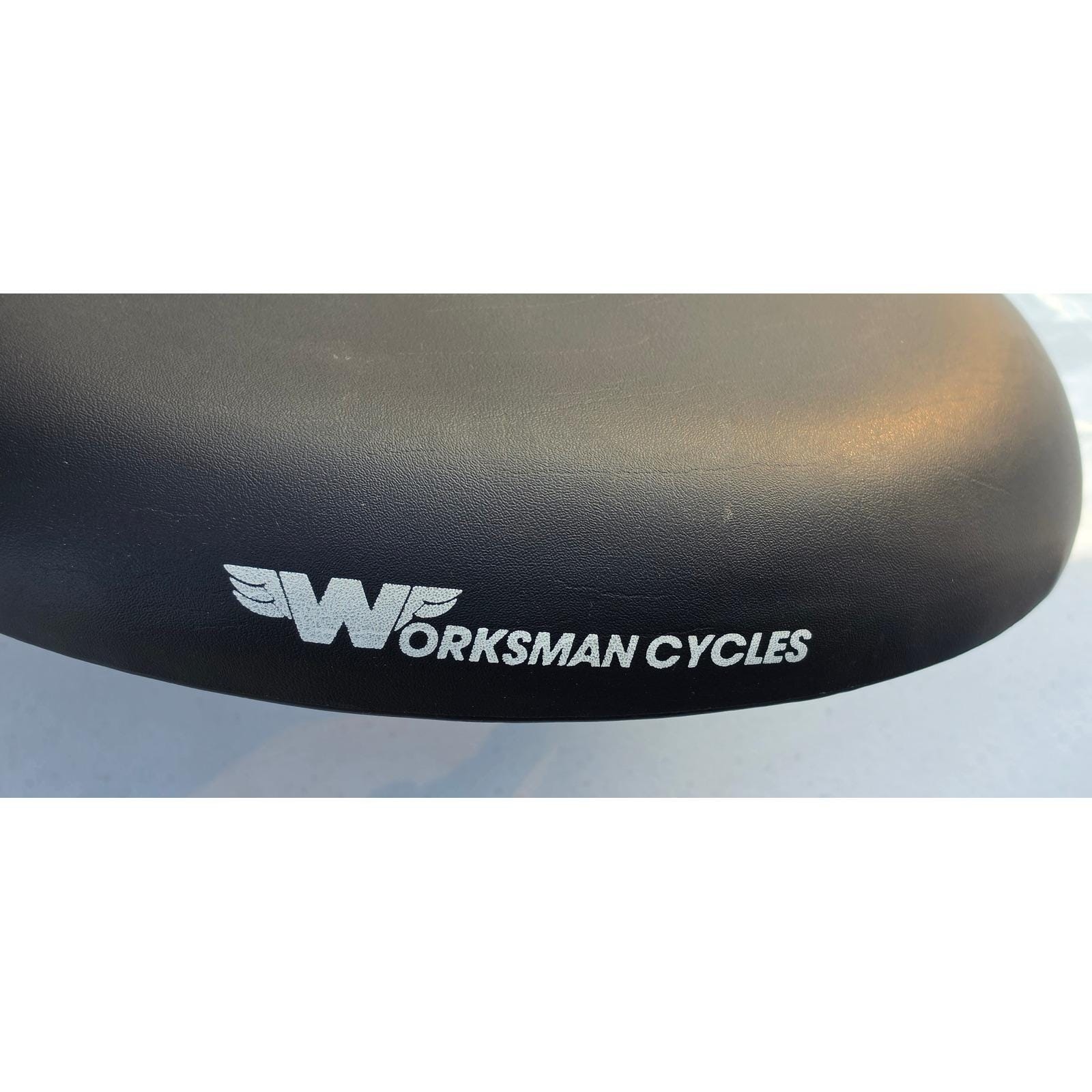 Worksman Cycles Wide Cruiser Bike Saddle Black Dual Spring Seat Made in USA 1999