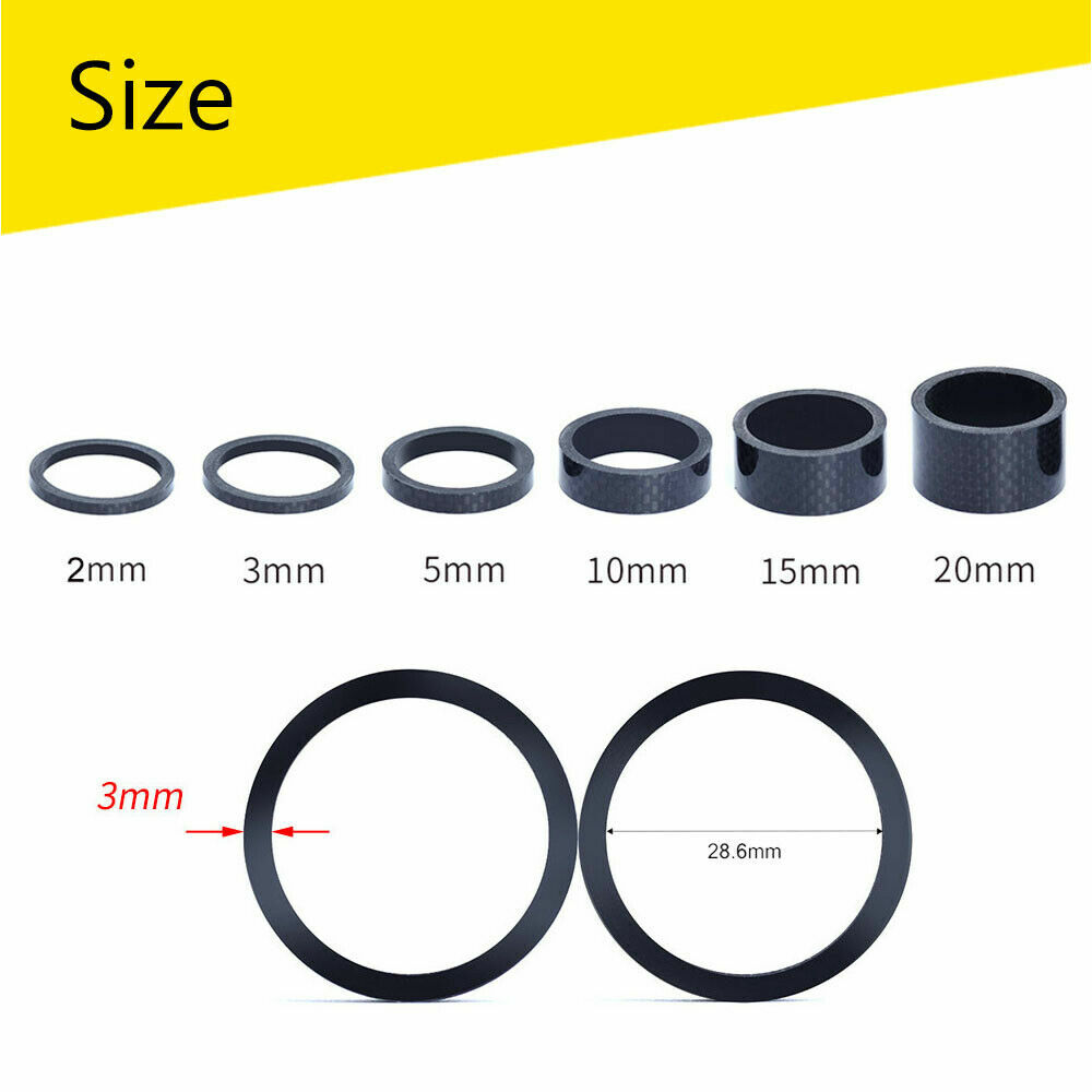 11Pcs Mountain Road Cycling Carbon Fiber Stem Washer Bike Fork Headset Spacers