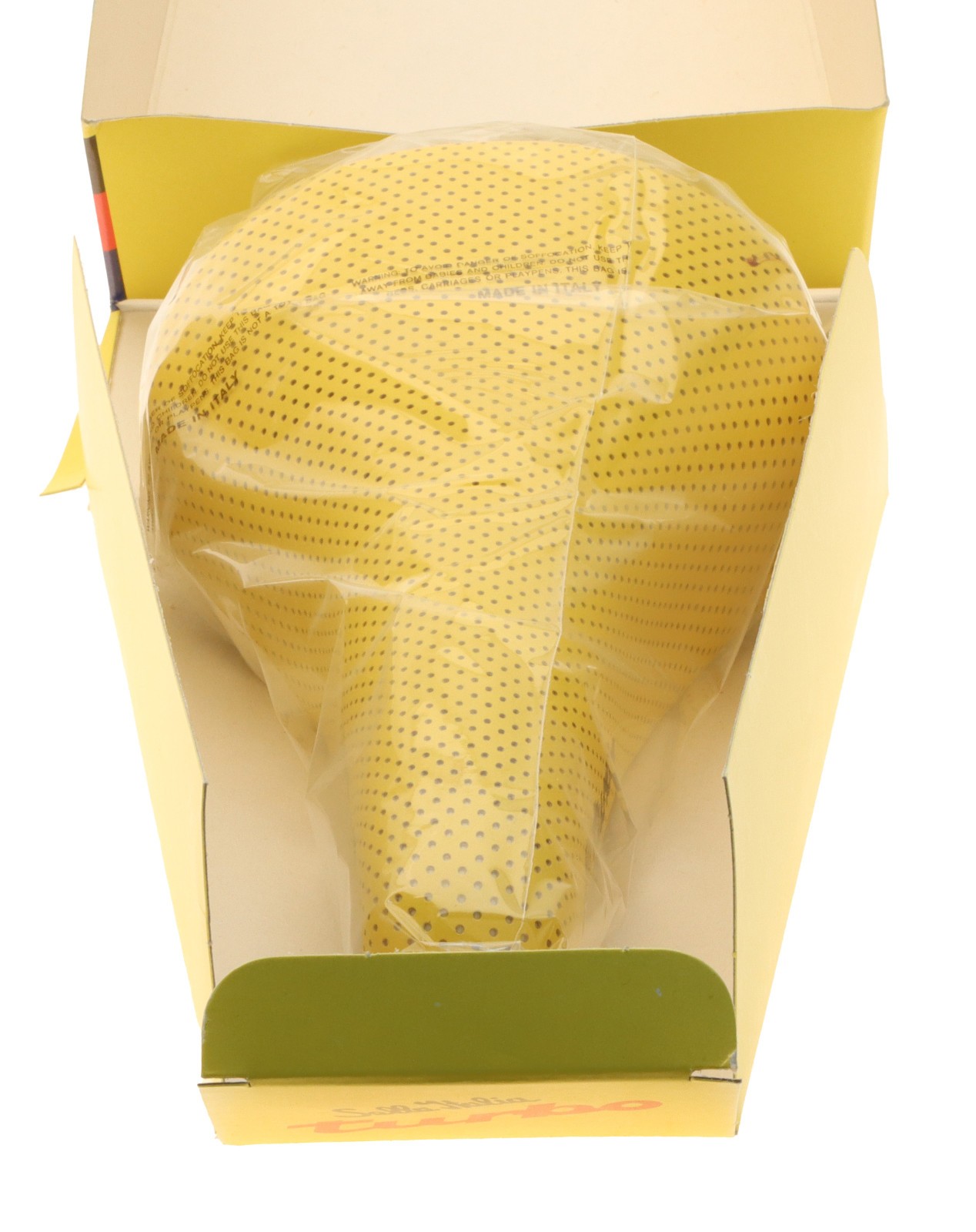 Selle Italia Turbo Saddle Steel Rails Original 90s Perforated Yellow NIB NOS NEW