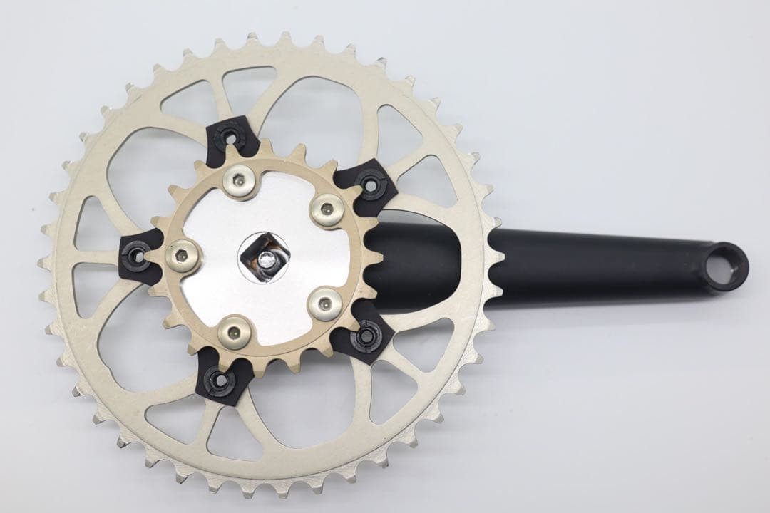 Black Used SYNCROS Revolution MTB Crankset Chromoly Crank Arm Bicycle Chainring