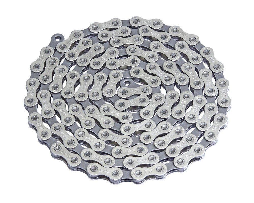 YBN S11S 11 Speed Bicycle Chain 1/2 x 11/128 116 Links Chrome Gray for Road/MTB.