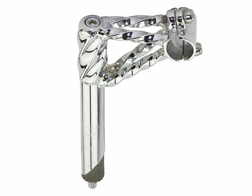 Steel Plated CHROME Bicycle Double Twisted Stem 22.2mm Lowrider Cruiser Chopper