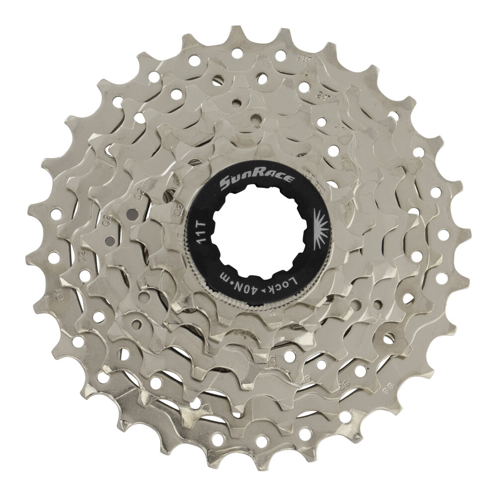7 SPEED GENUINE SUN RACE MULTIPLE FREEWHEELS 11/28T INDEX CMS-63 SATIN IN CHROME