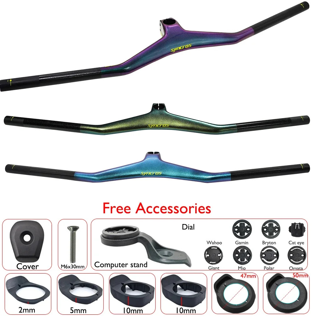Integrated Cockpit Handlebar 8°/17°/25° with Bike Computer Mount and Stem