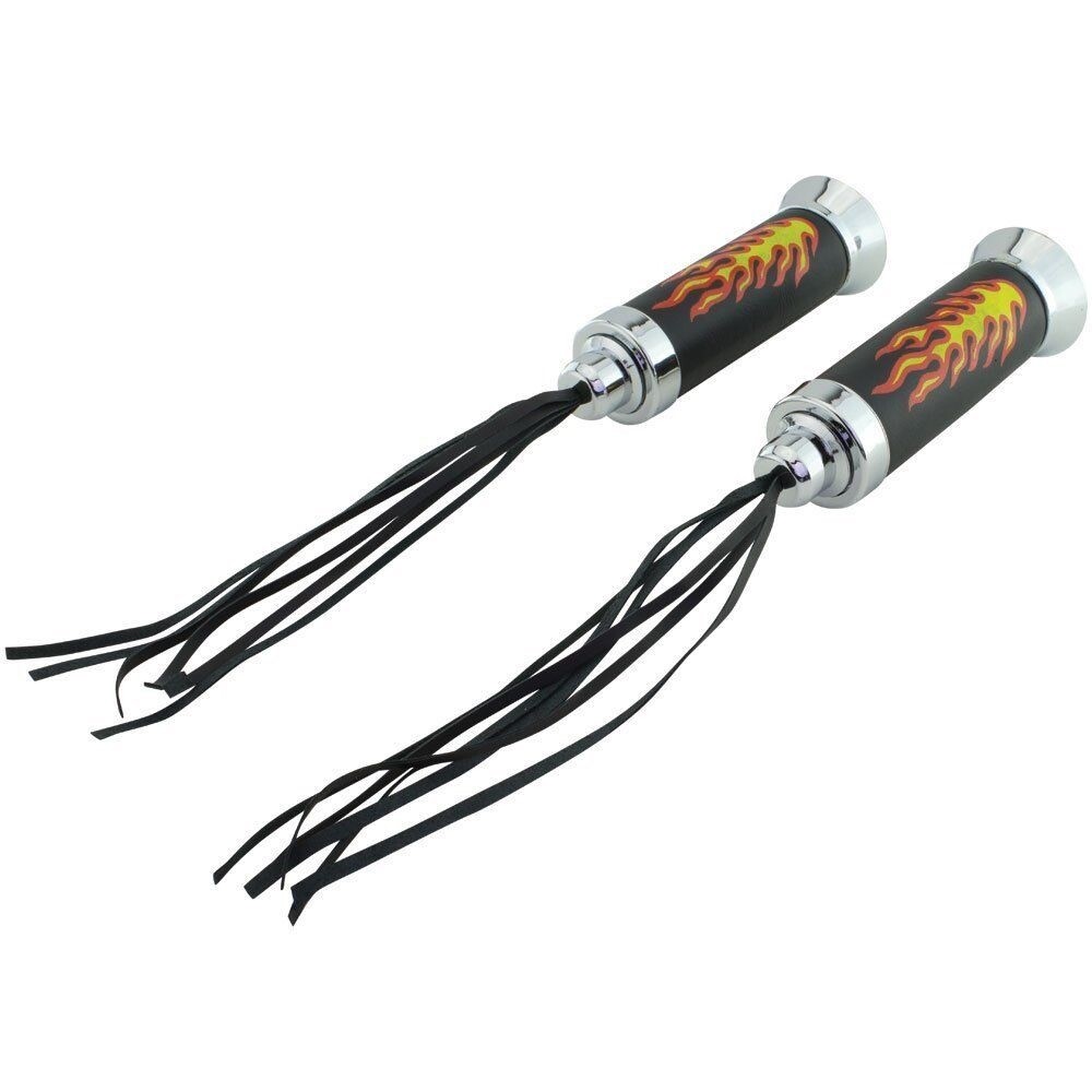 Fenix Flame BIKE GRIPS with leather streamers