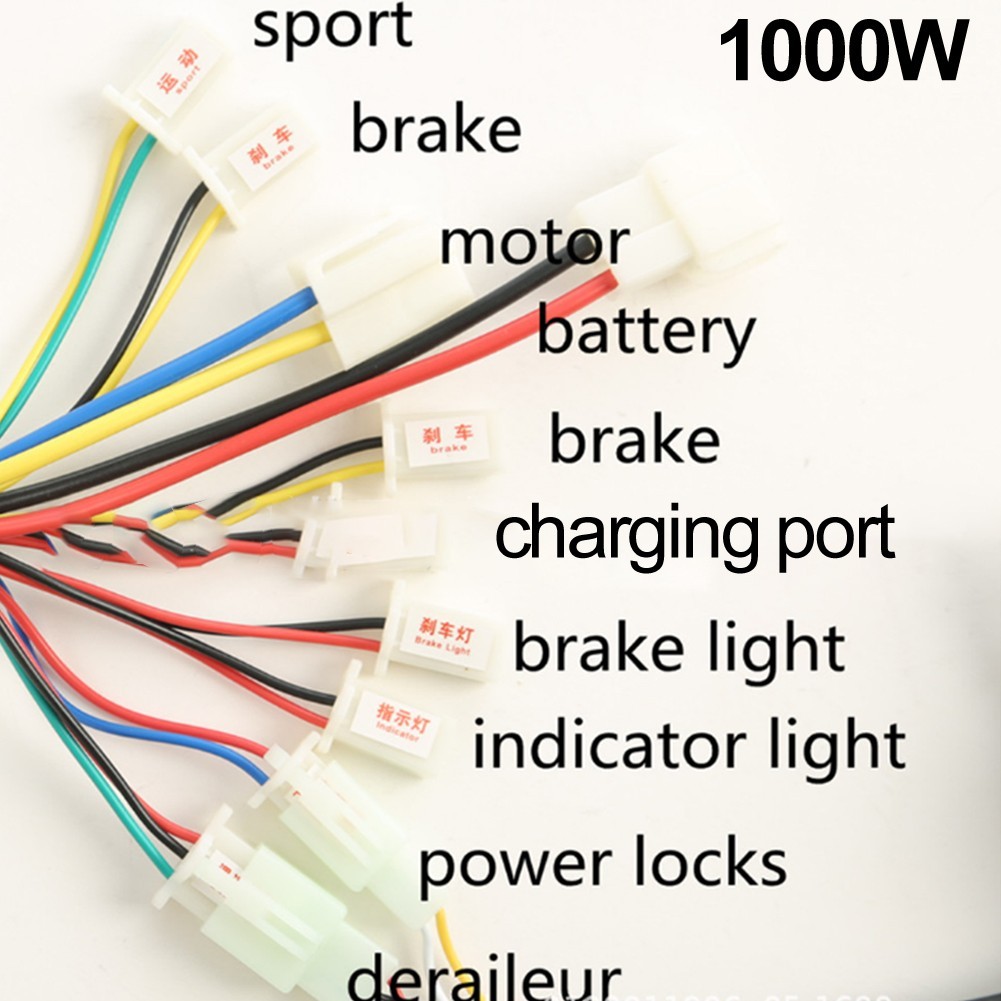 Compatible with 24V 48V Brushed Motors Brush Controller Throttle Grip Set