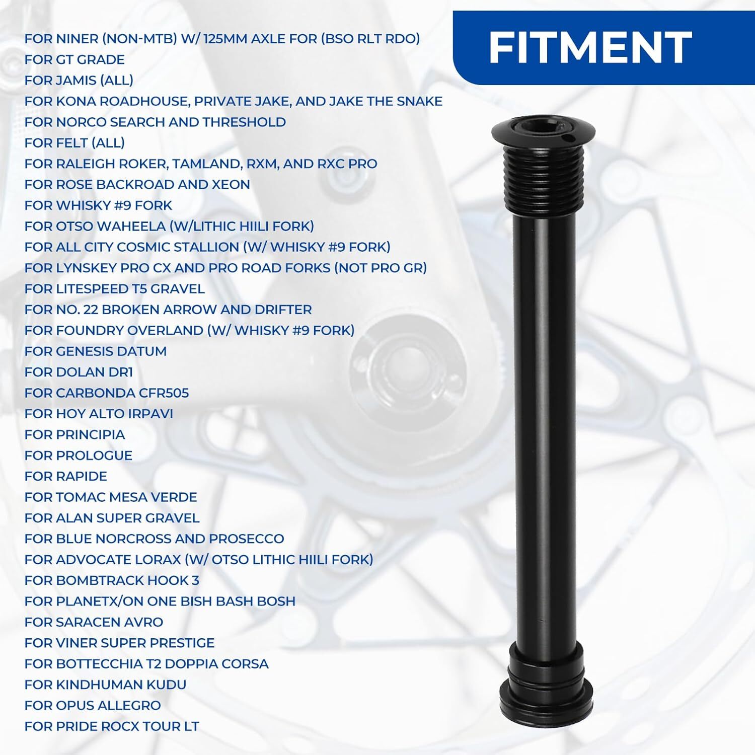 Fork Thru Axle Conversion Kit 15mm to 12mm For Most Road Gravel Cyclocross Forks
