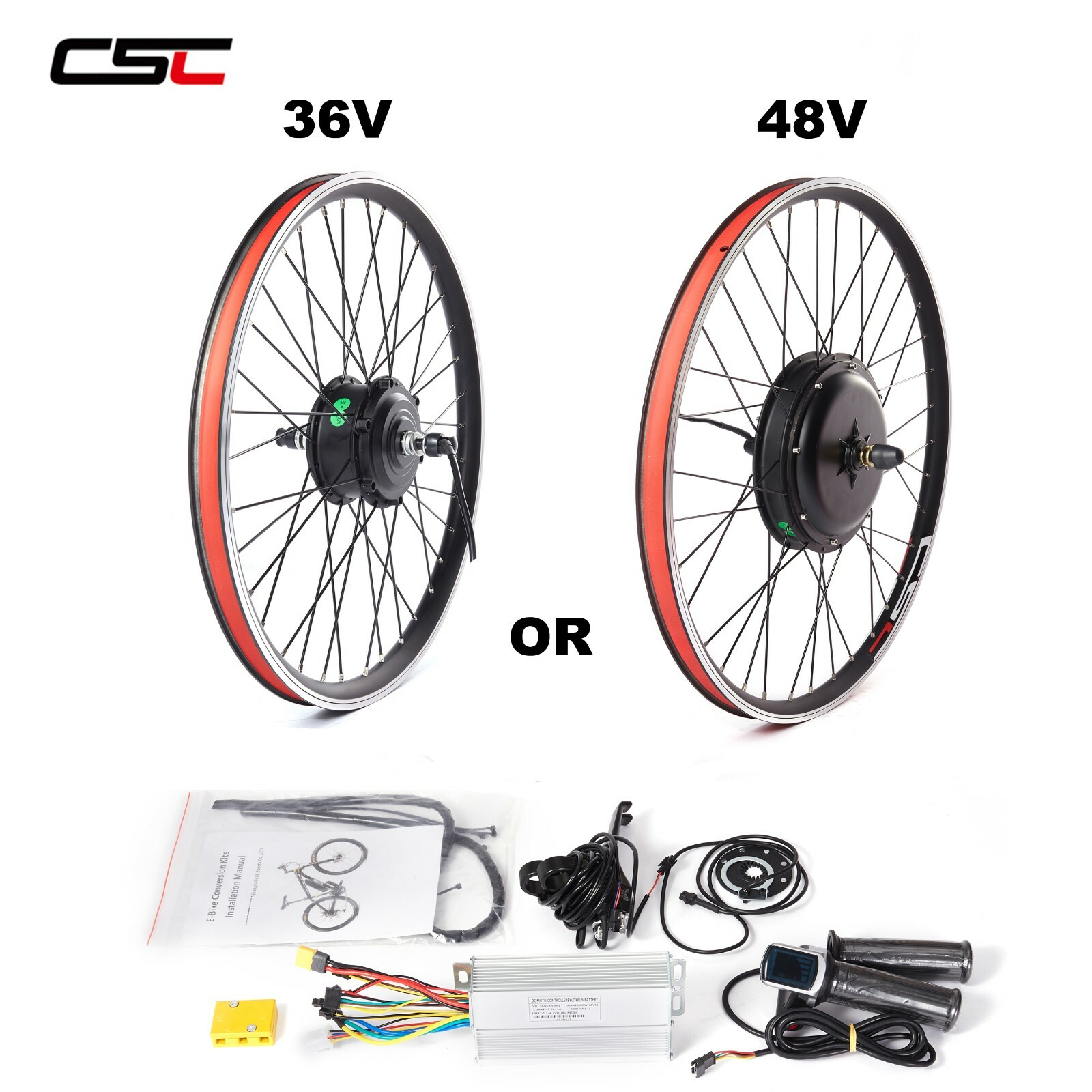 20-29” 700C Mountain Disc V Brake Both Compatible Electric Bike Kit 250W- 1500W