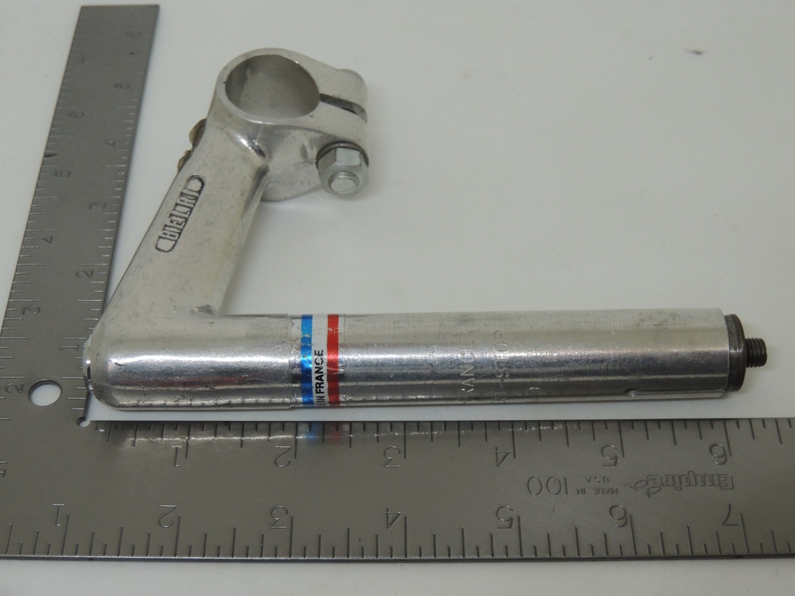 Vintage Belleri bicycle gooseneck quill stem 21.9mm x 90mm (NOS) Made in France