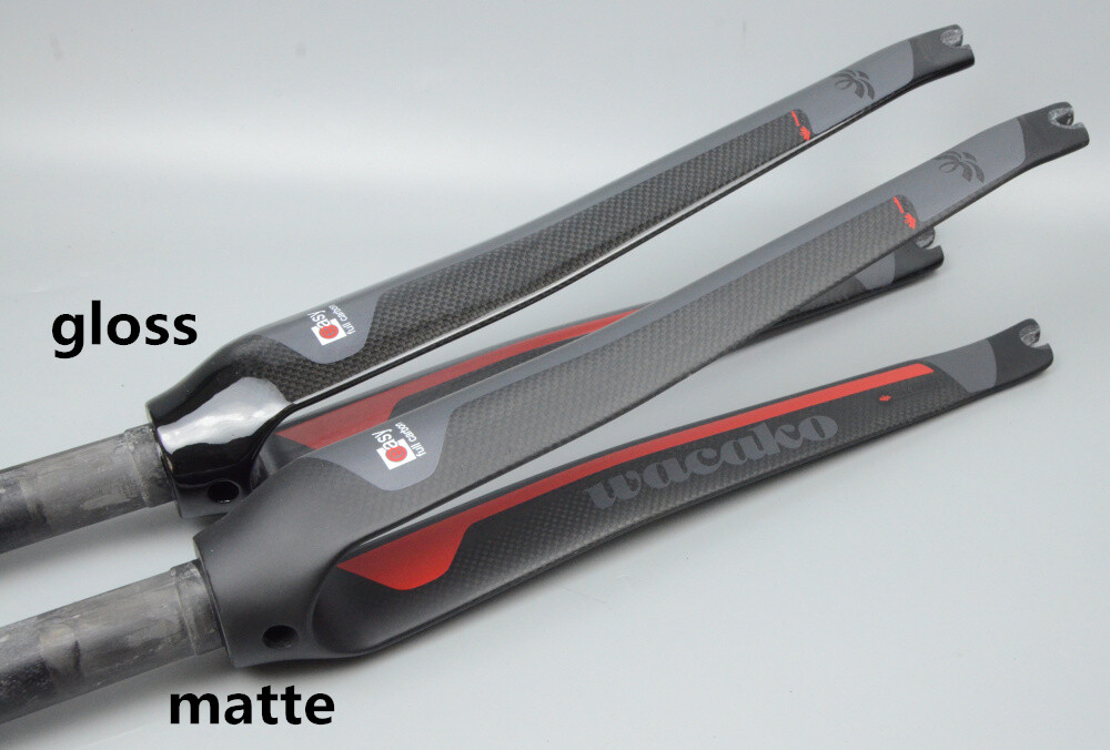1-1/8 in Full Carbon Fiber Bicycle Fork Rim Brake Rigid Road Bike Fork 700C QR