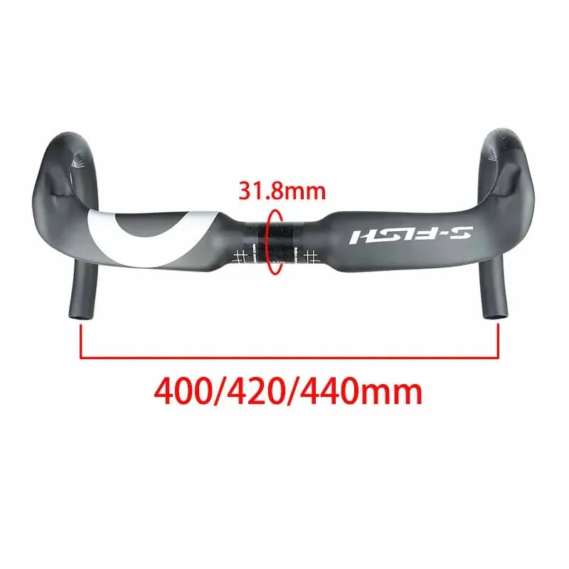 Full Carbon Fiber Road Bike Handlebar Matt/Gloss 31.8*380/400/420/440mm