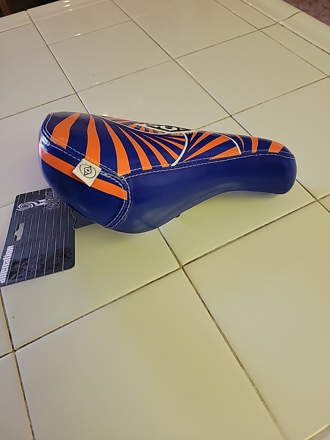 Alienation Psycho BMX – Orange/Blue 140mm Width Vinyl Faux Leather