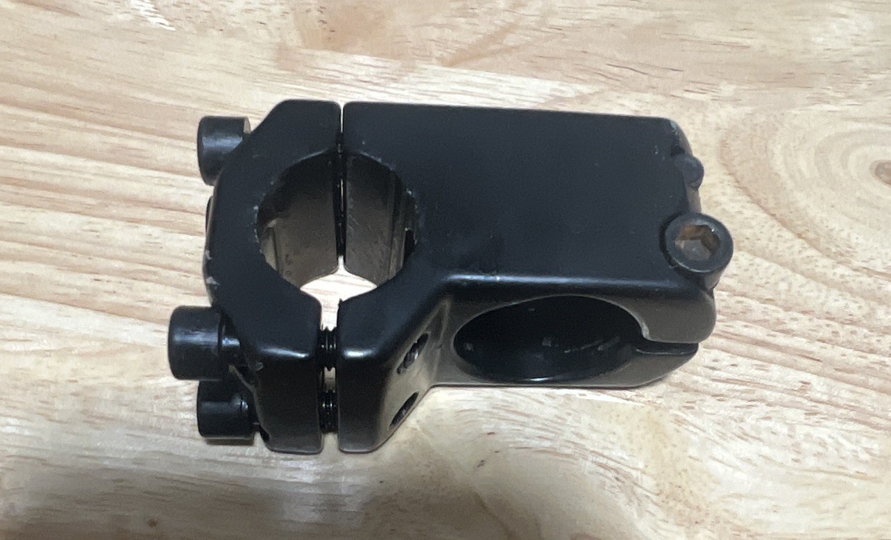 DK Mini Stem mid school black BMX Threadless Stem 1” Steerer 22.2mm Clamp 48mm