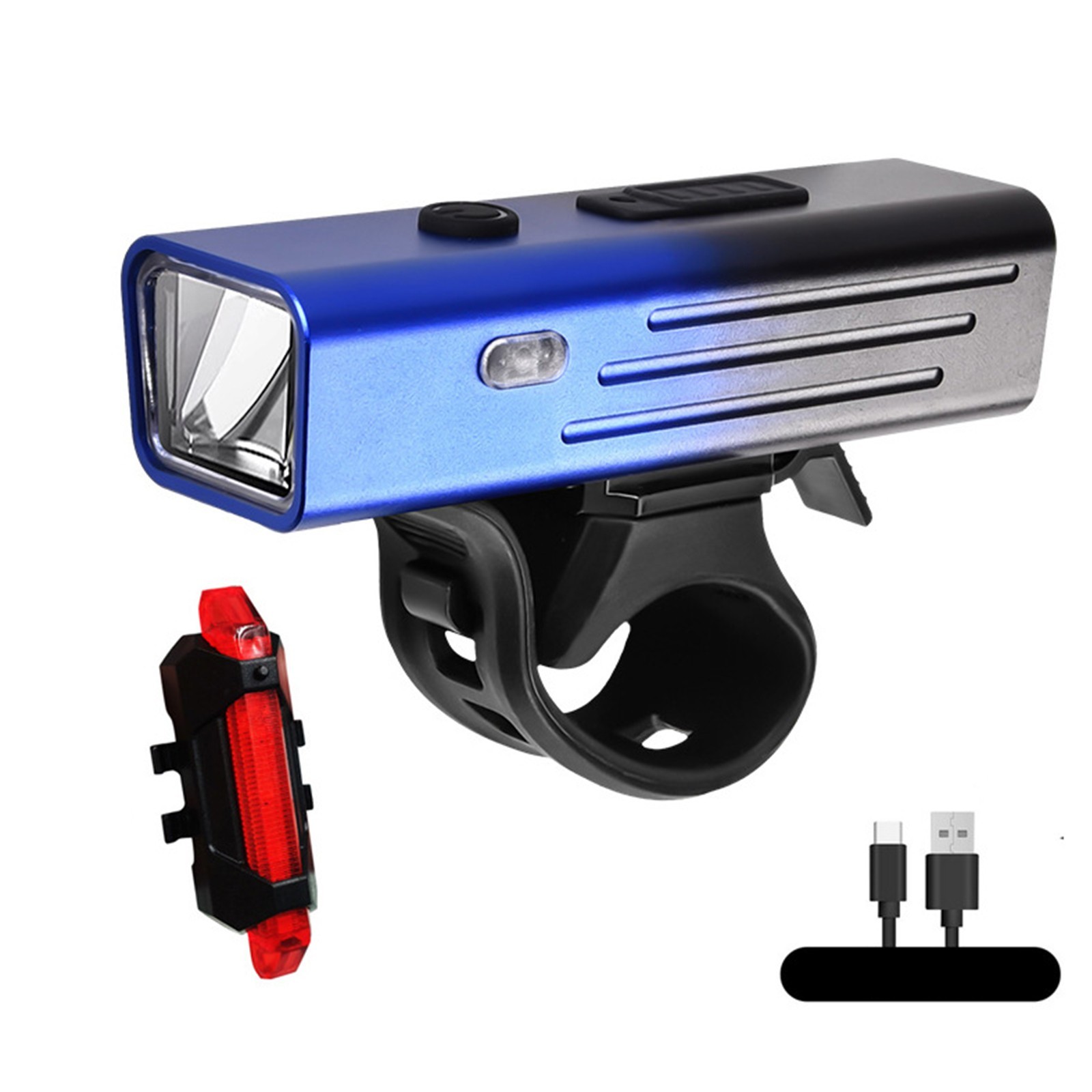 Front Bicycle Headlight and Rear Taillight Kit IPX5 Waterproof 360 Rotatable