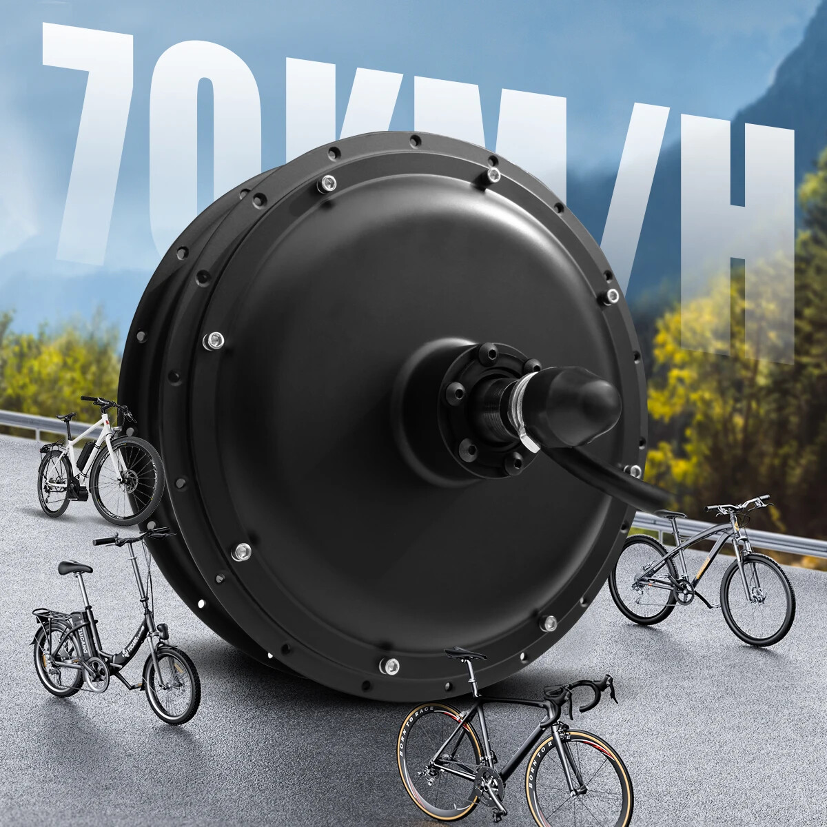 Snow Electric Bike Motor 48V 1000W-2000W Front/Rear Wheel Hub Motor 4.0 Tyre