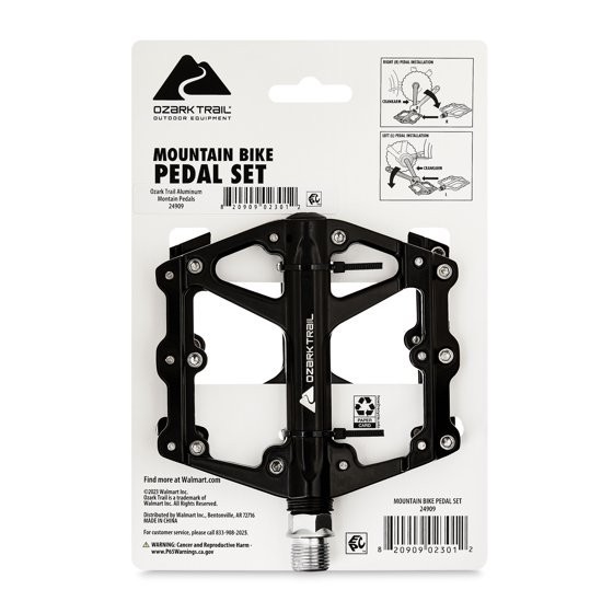 Ozark Trail Aluminum Alloy Bike Pedals Anti-Slip MTB Road Hybrid Black