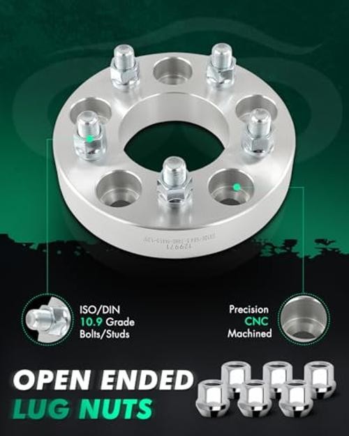 2Pcs Wheel Adapters 1.25″ 5×120 to 5×4.5 Bore 74mm Studs 14×1.5 5Lug Wheel