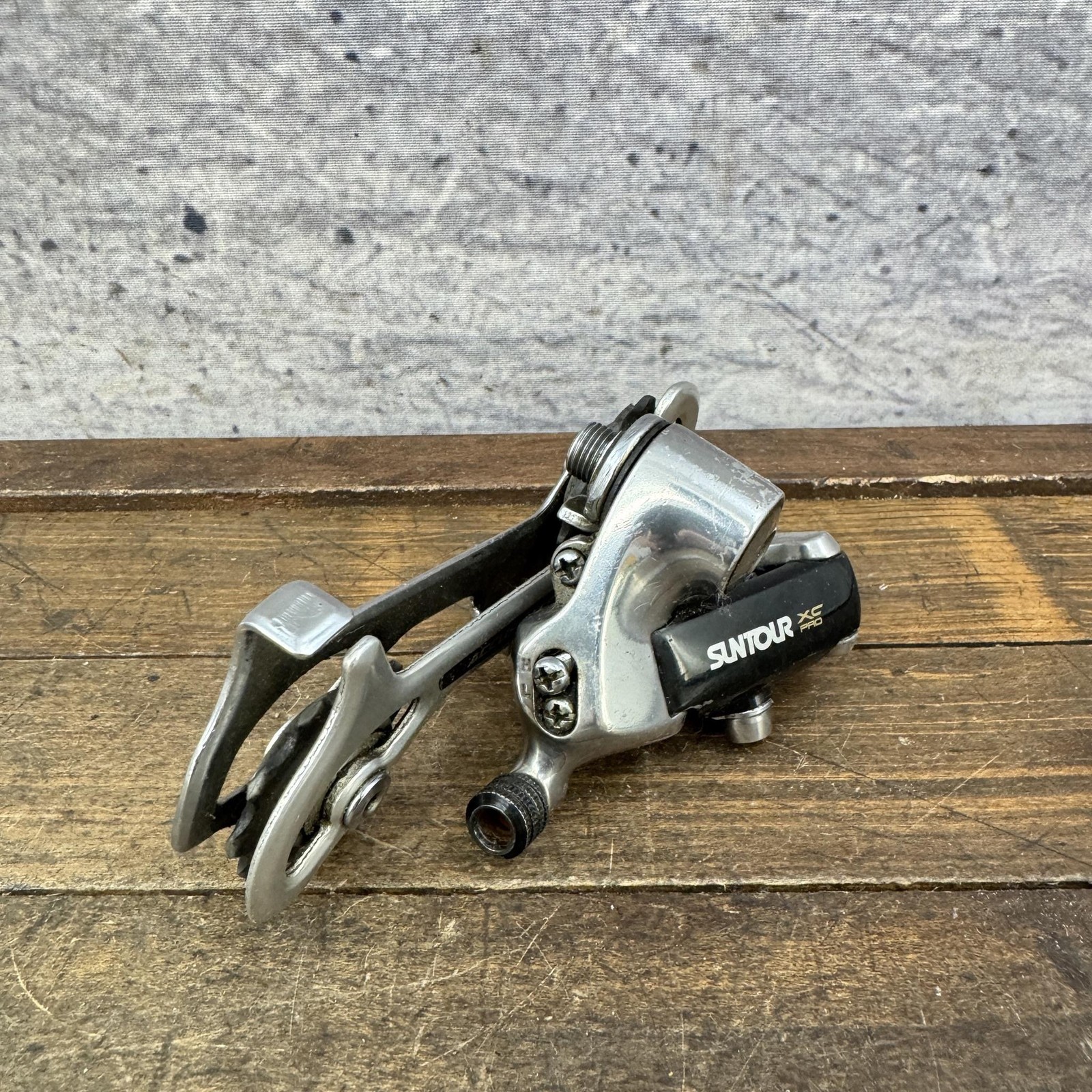 Vintage SunTour XC Pro Rear Derailleur Accushift Plus Black 90s MTB 275g Japan