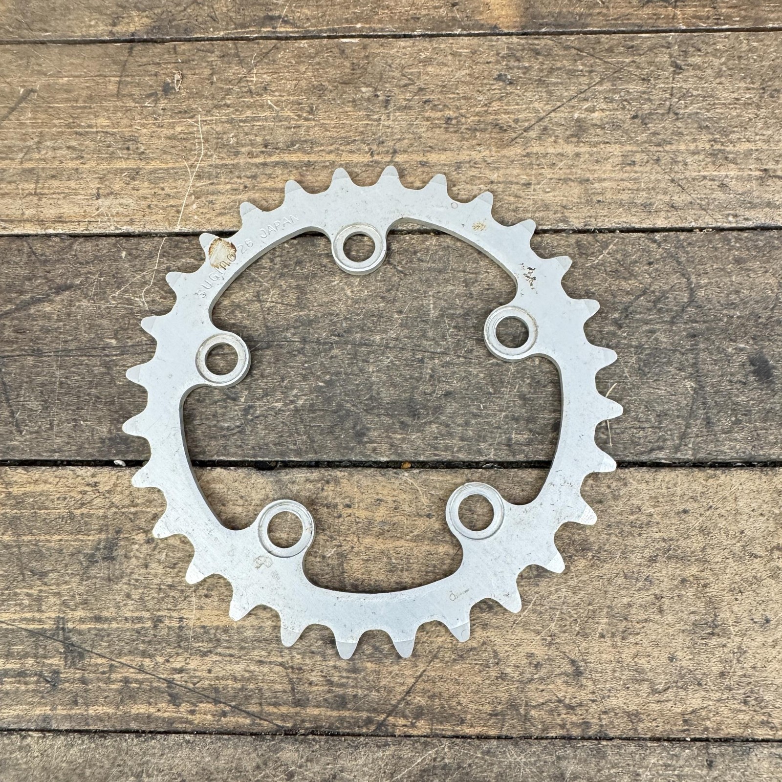 Vintage Sugino 28T Chainring 74 BCD NOS 5-Arm Silver Japan MTB 28 Tooth
