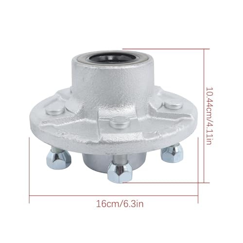 5 Lug 4.5Inch Galvanized Trailer Hub Kit for 3500lbs 1-1/16Inch to 1-3/8Inch