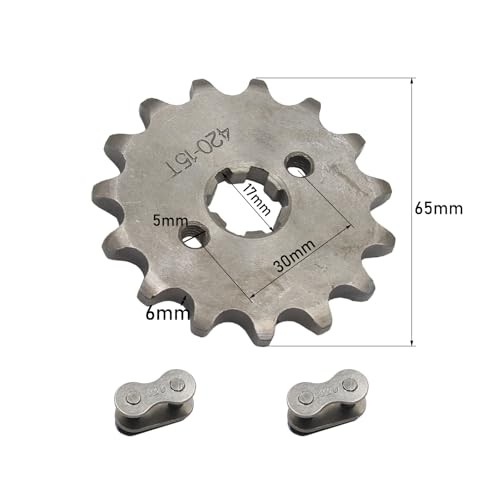15 Tooth Front Sprocket 420 Chain Sprocket 17mm for ATV Buggy Pit Dirt Quad 15T