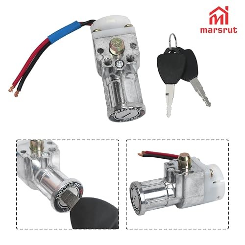 E-Bike Battery Lock Replacement Part with 2 keys, Charger Ignition On/Off